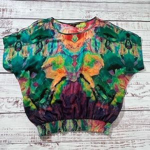 Blushbaby Sienna Rose watercolor abstract too large green purple orange